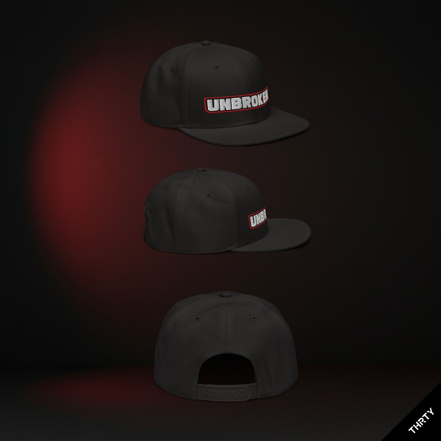 THRTY Snapback – UNBROKEN (Black · OTTO Cap)