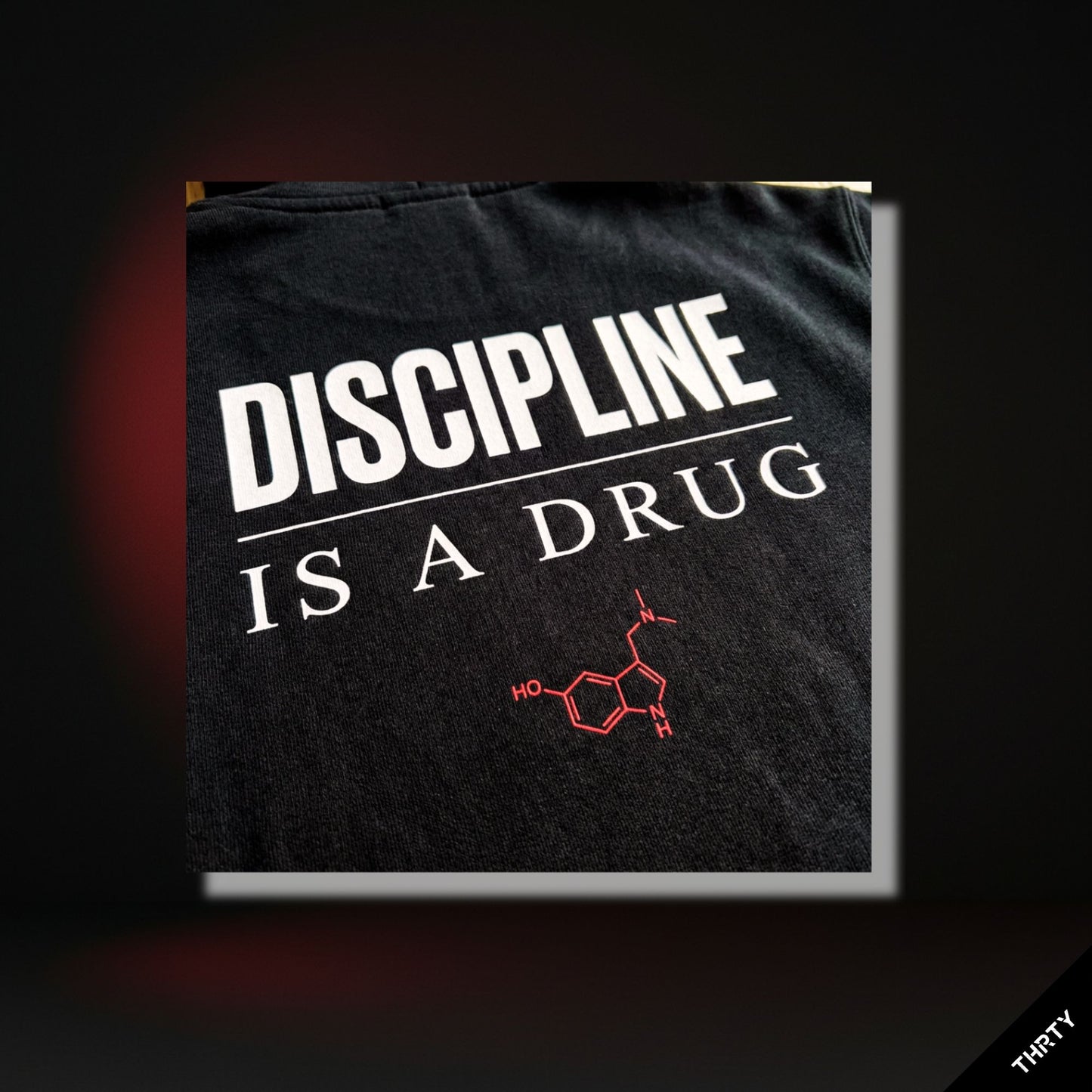 THRTY Oversized Hoodie || DISCIPLINE IS A DRUG (Black)