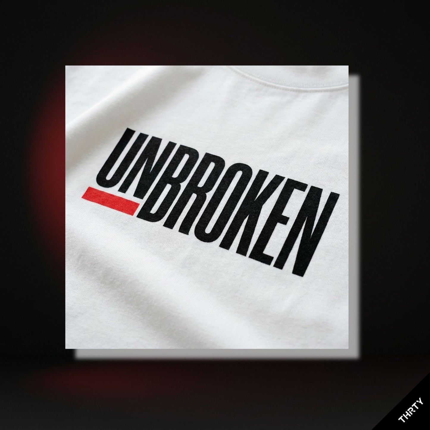 THRTY Oversized Tee || unBROKEN (White · Heather Grey)