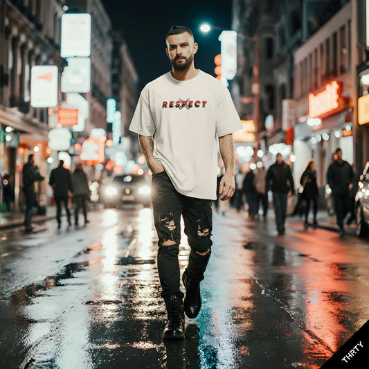 THRTY Oversized Tee || RESPECT (Faded Bone · Faded Black · Faded Eucalyptus)