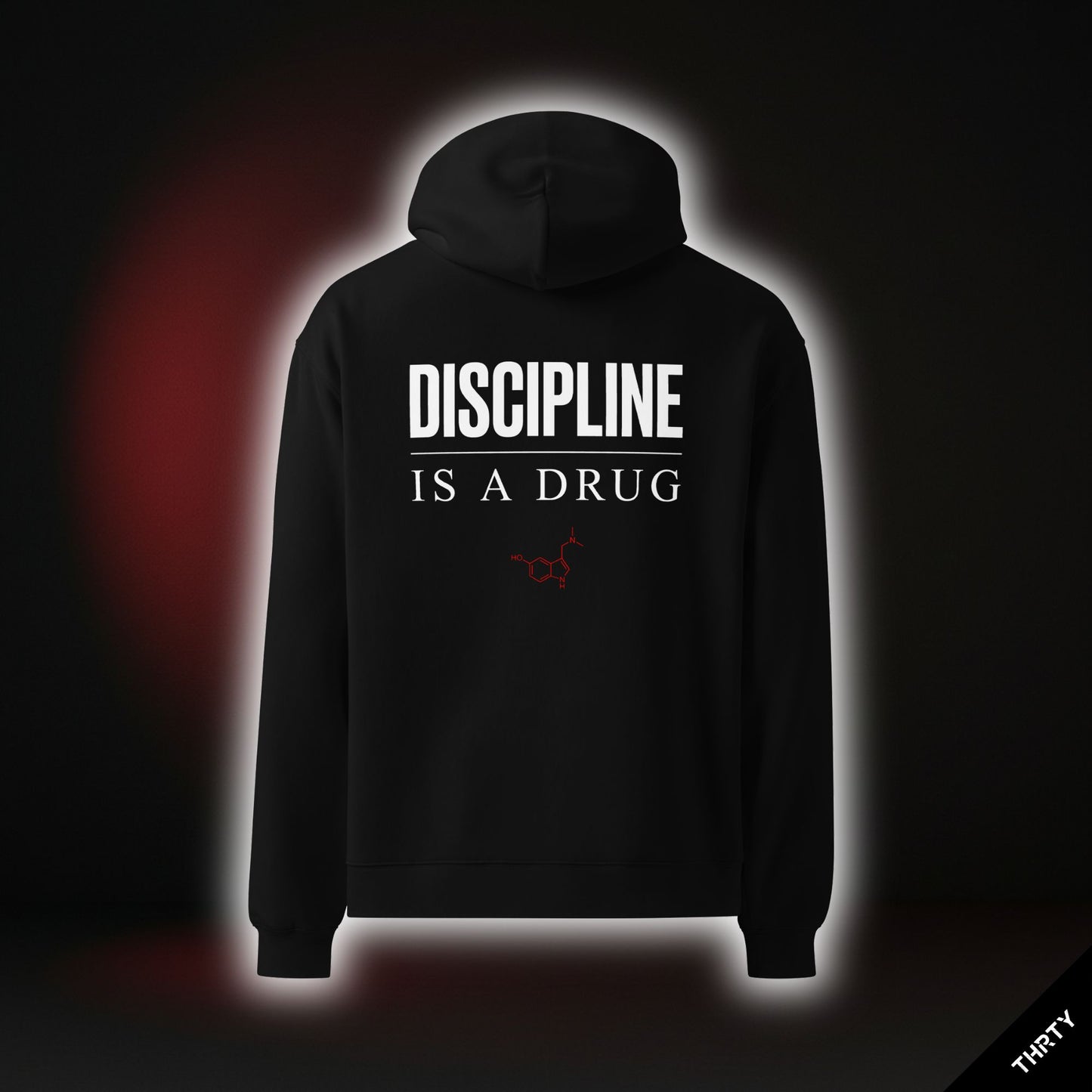 THRTY Oversized Hoodie || DISCIPLINE IS A DRUG (Black)