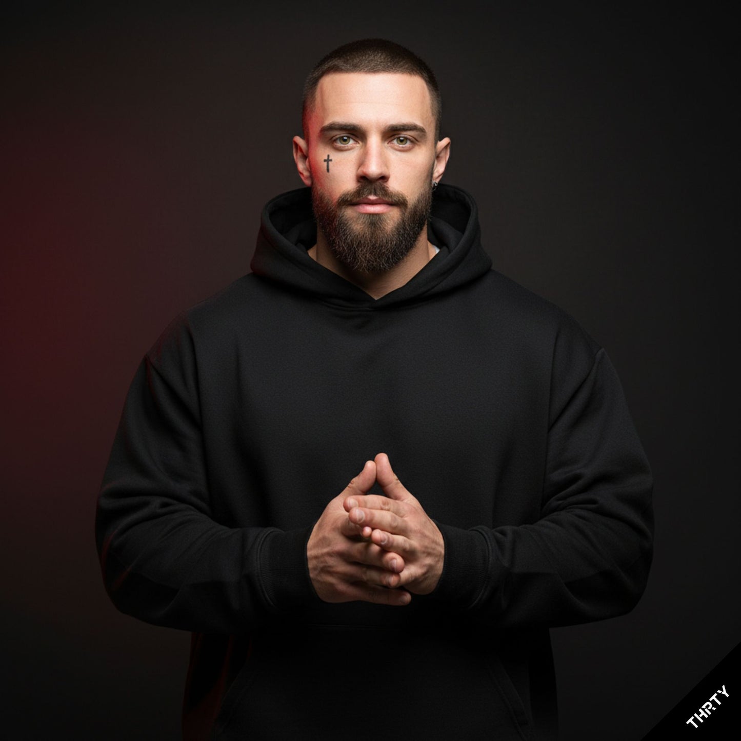 THRTY Oversized Hoodie || DISCIPLINE IS A DRUG (Black)