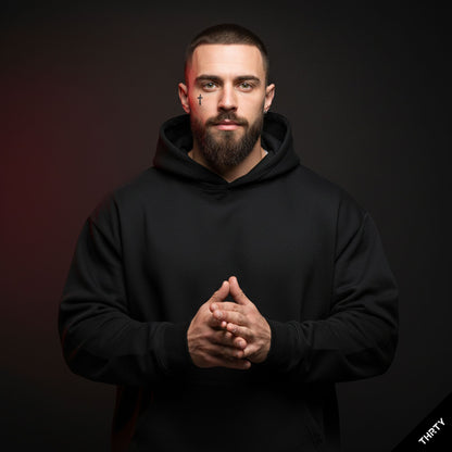 THRTY Oversized Hoodie || DISCIPLINE IS A DRUG (Black)