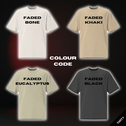 THRTY Oversized Tee || RESPECT (Faded Bone · Faded Black · Faded Eucalyptus)